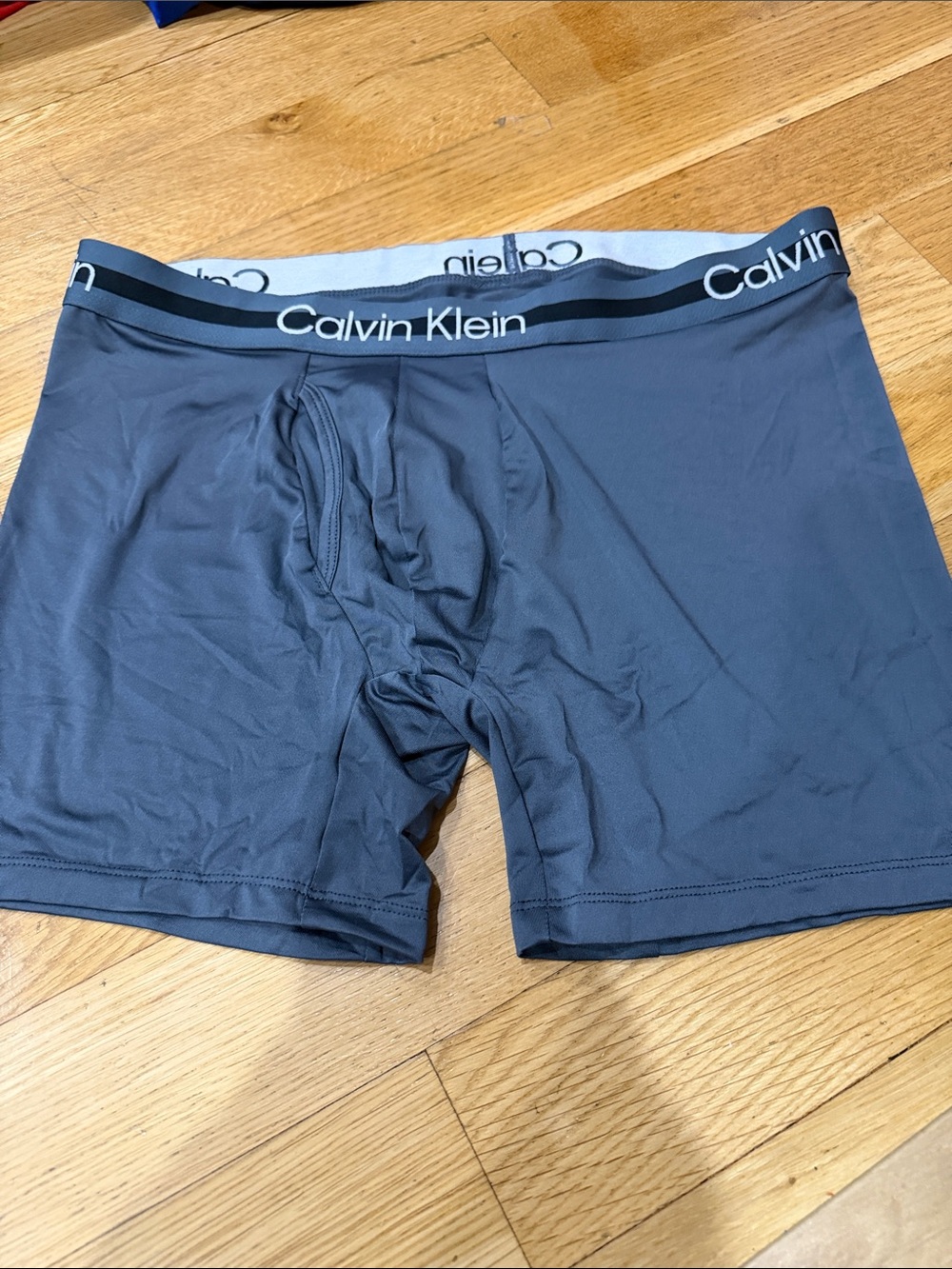 Calvin Klein Men's Boxer Briefs - Charcoal Gray Waistband
